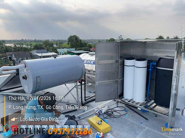 Bộ lọc nước sinh hoạt công trình tại Tiền Giang