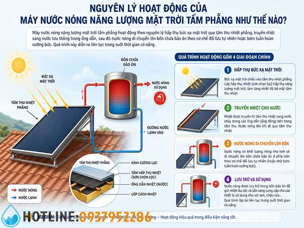 Máy Nước Nóng Năng Lượng Mặt Trời Tấm Phẳng Cao Cấp | Trần Anh