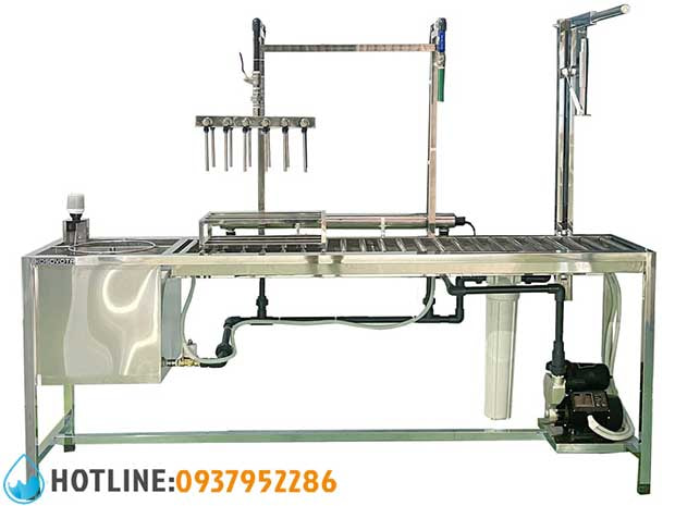 Thumbnail 1: Bàn Chiết Rót Nước Đóng Chai, Đóng Bình Thủ Công