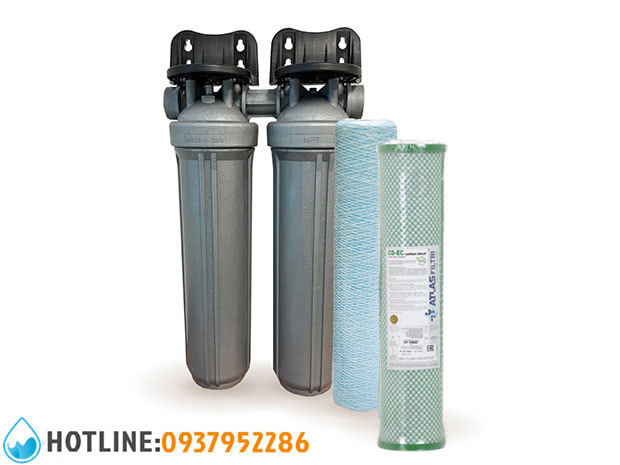 Bộ Lọc Nước Đầu Nguồn 2 Cấp Atlas Filtri DP BIG Sanic 20 inch