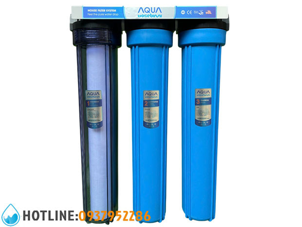 Bộ Lọc Nước Đầu Nguồn 3 Cấp 20 inch Ren 27