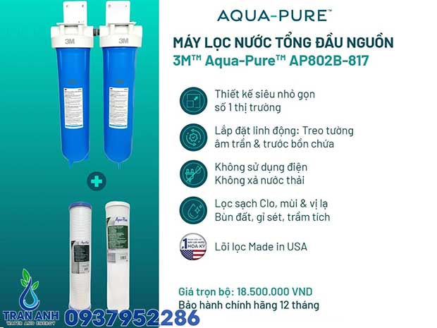 Bộ Lọc Nước Đầu Nguồn 3M™ AP802B-817 Chính Hãng Mỹ | Trần Anh