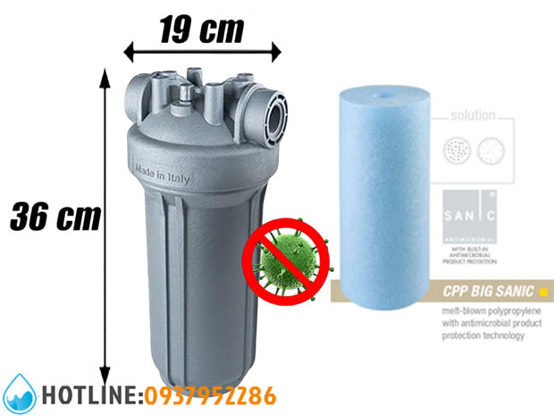 Bộ Lọc Nước Đầu Nguồn Mini Atlas Filtri DP BIG SANIC 10