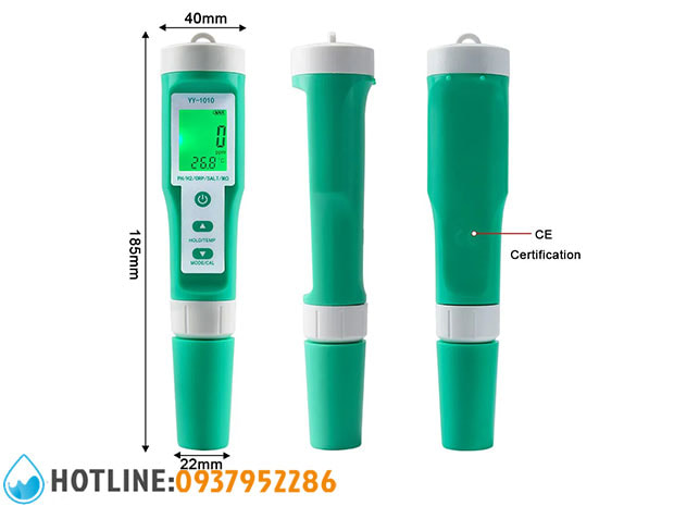 Bút Đo Hydrogen/ Độ Mặn/ pH/ ORP/ EC/ TDS/ Nhiệt Độ/ S.G/ 10 in 1 YY-1010