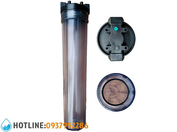 Cốc Lọc Thô 20 inch Ren 27 Nhựa Trong