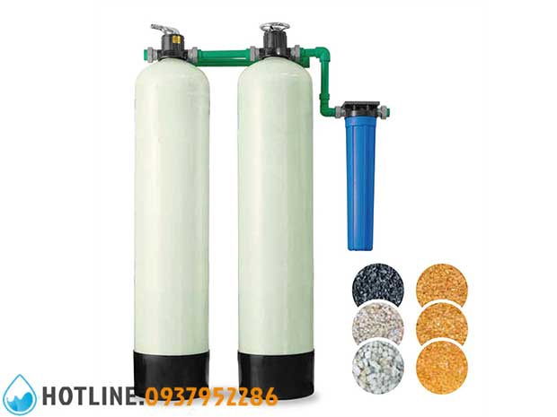 Thumbnail 1: Hệ Thống Lọc Tổng Đầu Nguồn 2 Cột Composite 2 m3/h TAC-02