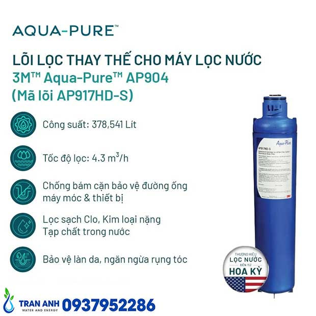 Lõi Lọc Nước 3M™ Aqua-Pure™ AP917HD-S | Lọc Tổng Đầu Nguồn Nhập Mỹ