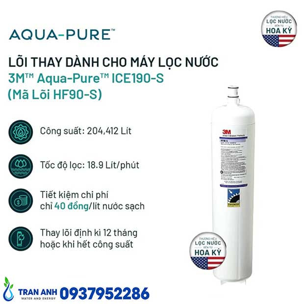 Lõi Lọc Nước 3M Aqua-Pure HF90-S | Nhập Khẩu Mỹ