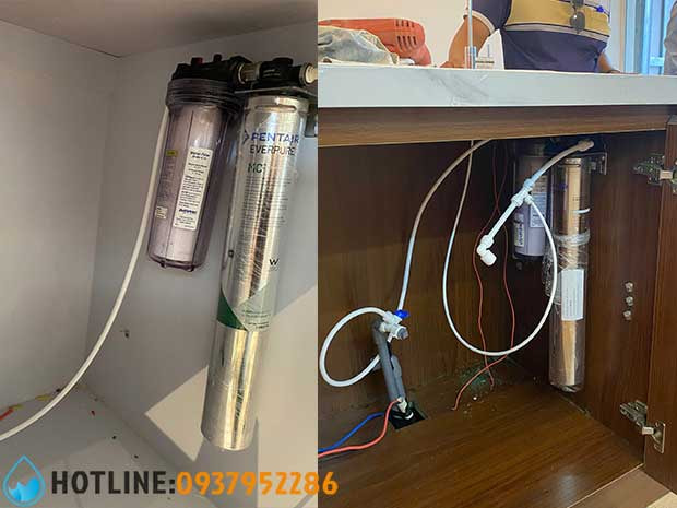 Lắp đặt máy lọc nước Pentair Everpure MC2 cho quán Cà phê nhỏ