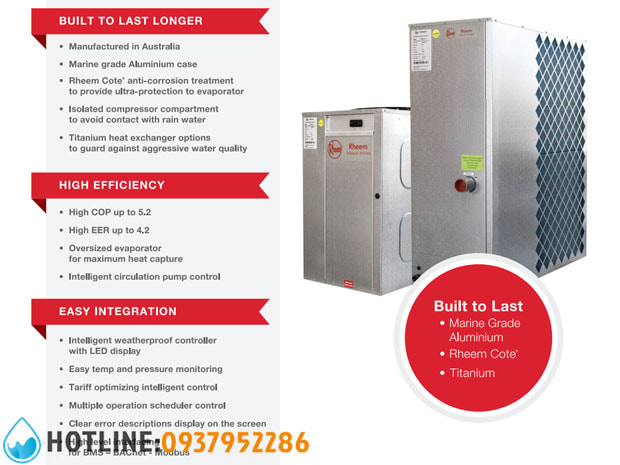 Thumbnail 3: Bơm Nhiệt Công Nghiệp Rheem Thermal Cho Khách Sạn