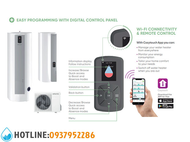 Thumbnail 4: Máy Bơm Nhiệt Atlantic Calypso Split Inverter 200L