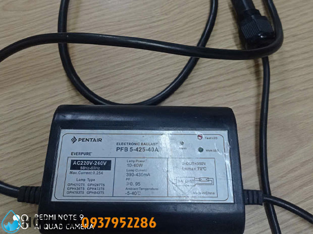 Thumbnail 2: Adapter (Ballast) Đèn UV Pentair Everpure PFB 5-425-40A