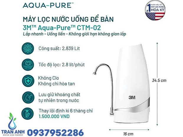 Thumbnail 3: Máy Lọc Nước Uống Để Bàn 3M™ Aqua-Pure™ CTM-02