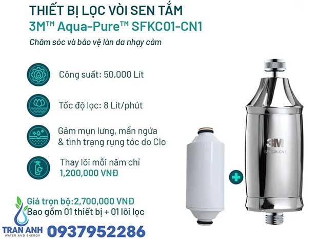 Thumbnail 2: Bộ Lọc Nước Vòi Sen 3M™ Aqua-Pure™ SFKC01-CN1