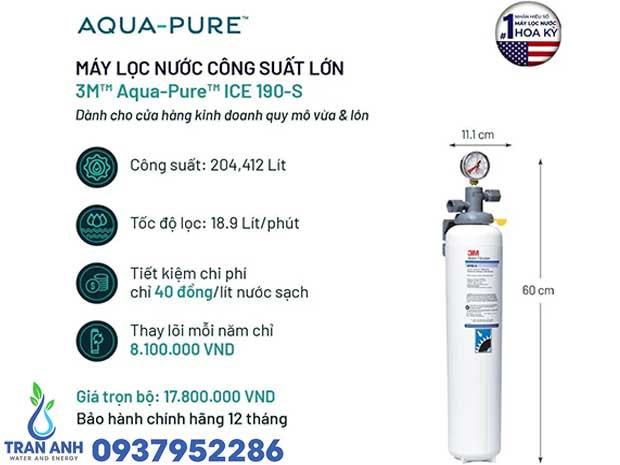 Thumbnail 3: Bộ Lọc Nước Cho Máy Làm Đá 3M™ Aqua-Pure™ ICE190-S