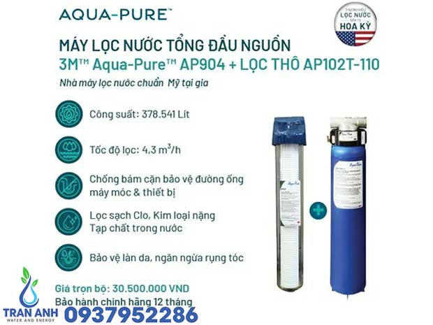 Thumbnail 4: Bộ Lọc Nước Đầu Nguồn 3M™ Aqua-Pure™ AP904 + Lọc Thô AP102T