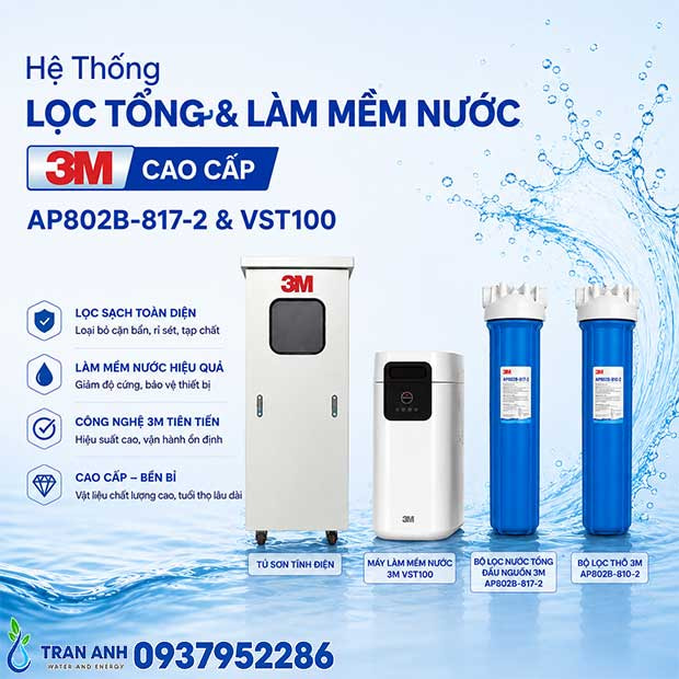 Thumbnail 2: Hệ Thống Lọc Tổng & Làm Mềm Nước 3M AP802B & VST100