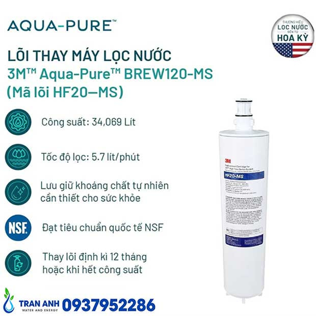 Thumbnail 3: Lõi Lọc Nước 3M Aqua-Pure HF20-MS Chính Hãng