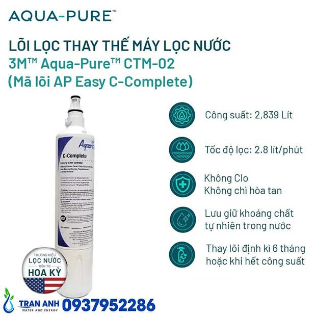 Thumbnail 2: Lõi Lọc Nước 3M Aqua-Pure C-Complete Chính Hãng