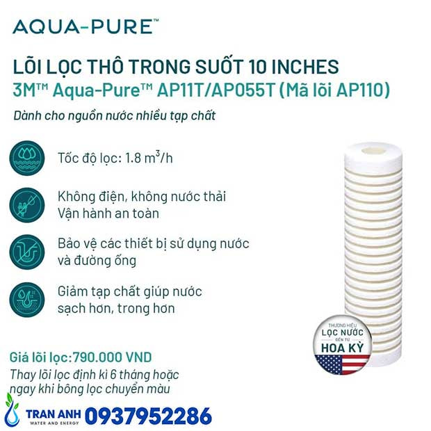 Thumbnail 2: Lõi Lọc Thô 3M Aqua-Pure AP110 Chính Hãng