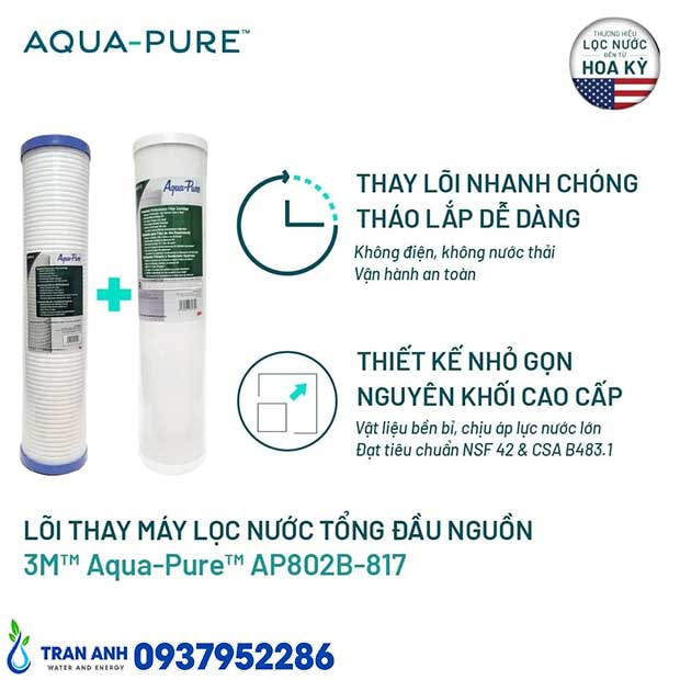 Thumbnail 3: Bộ Lõi Lọc Nước Đầu Nguồn 3M AP817-2 & AP810-2 Chính Hãng